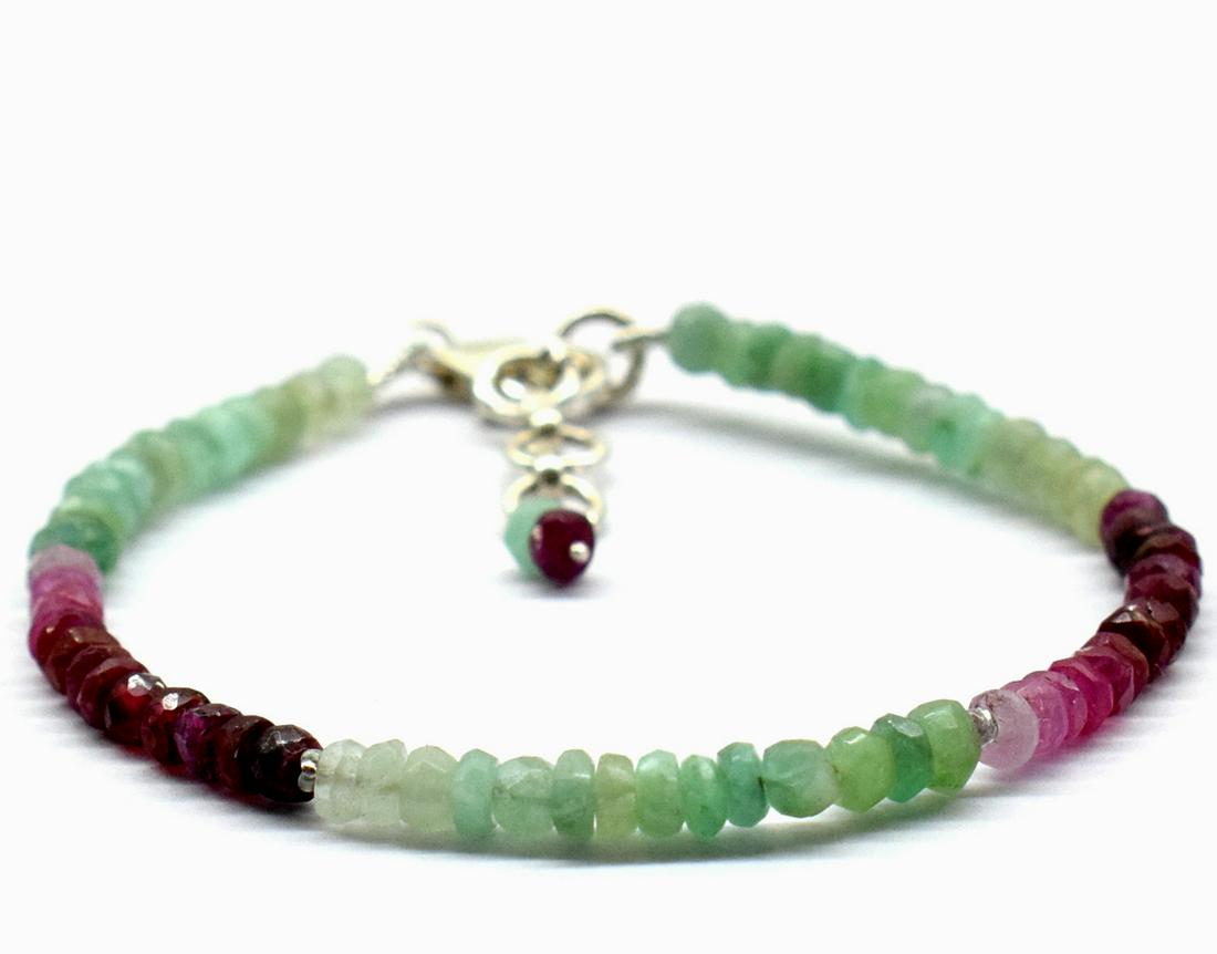 RUBY N SAPPHIRE BRACELET W/ 925 SILVER (1 of 5)