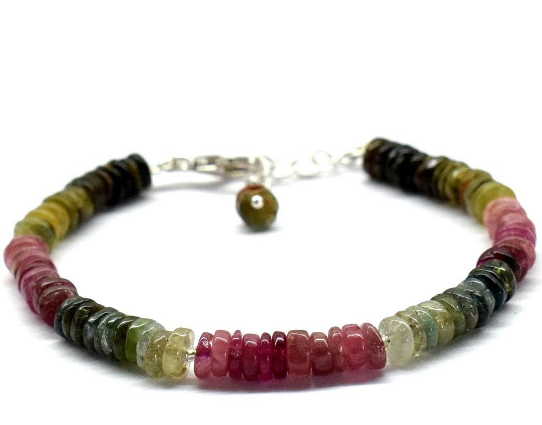 MULTI TOURMALINE BRACELET W/ 925 SILVER (1 of 5)
