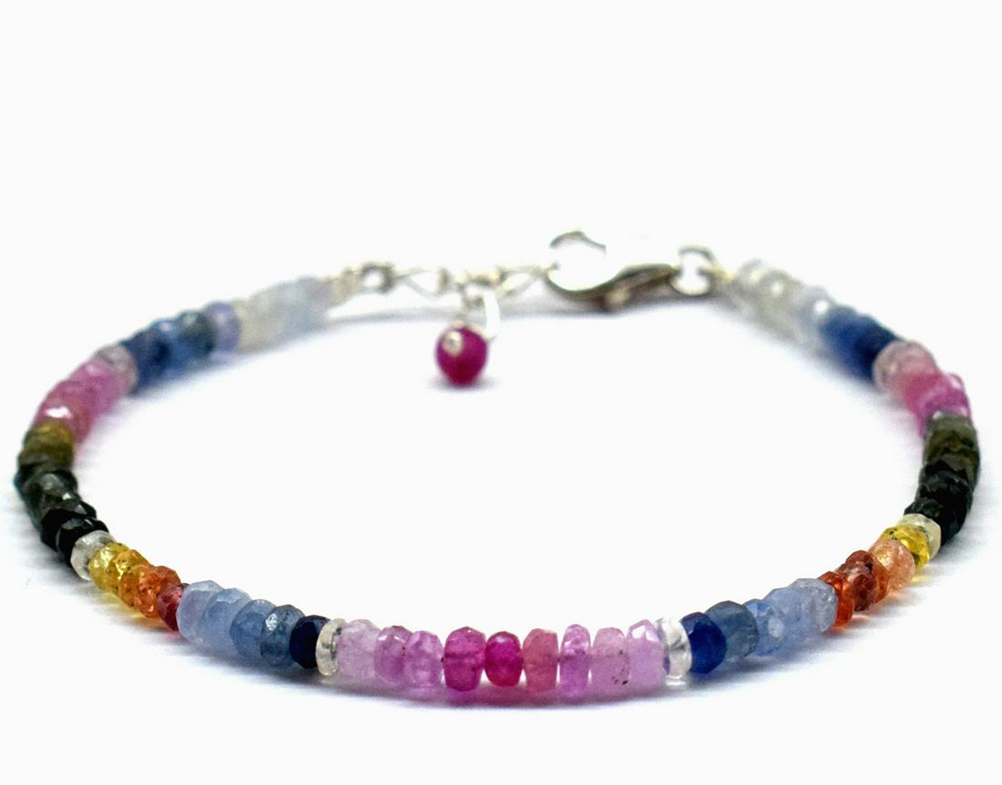 NATURAL SAPPHIRE BRACELET W/ 925 SILVER (1 of 5)