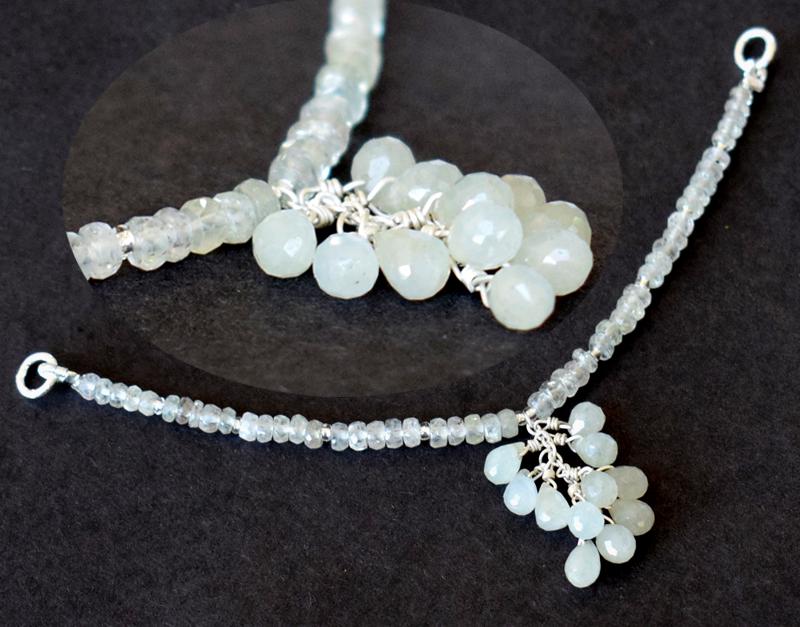 WHITE SAPPHIRE - BRIOLETTES - FOR NECKLACE (1 of 1)