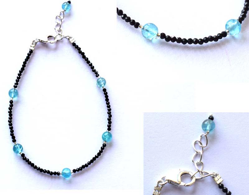 APATITE AND SPINEL BRACELET W/ 925 SILVER (1 of 5)