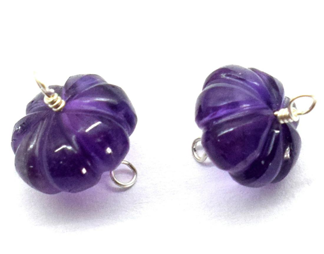AMETHYST - RONDELLE - 925 SILVER LOOPS (1 of 3)