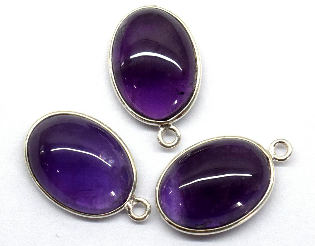 AMETHYST - 925 SILVER CONNECTORS (1 of 3)