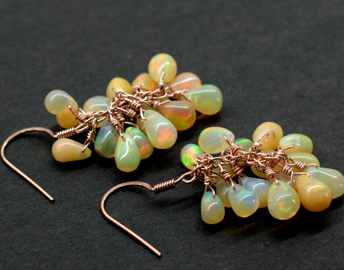 ETHIOPIAN OPAL EARRING W/ STERLING SILVER (1 of 4)
