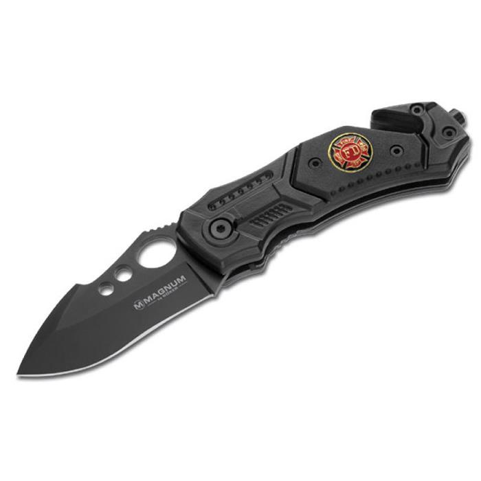 Boker Magnum ? Fire Ant: Boker Magnum ? Fire Ant **|**|** This small and handy rescue knife should be kept inside every vehicle. The sturdy black handle features a liner locking mechanism and pocket clip for convenient carry.