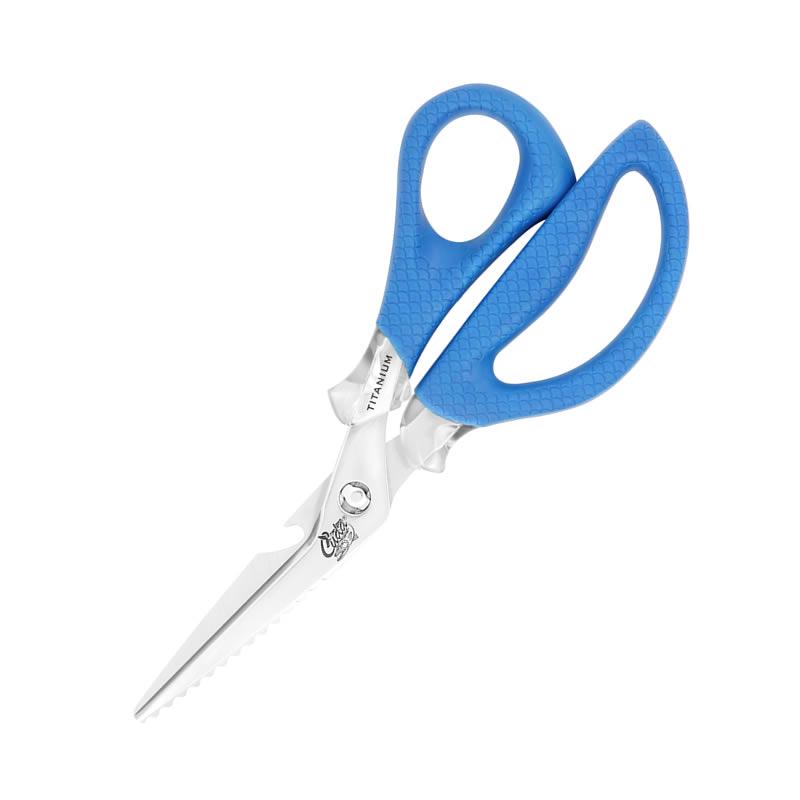 Cuda 8in. Titanium Bonded Detachable Marine Shear: Cuda 8in. Titanium Bonded Detachable Marine Shear **|**|** This 8in. Marine Shear features detachable handles for easy cleaning. Blades are Titanium Bonded High-Carbon Steel which is 3x harder than un
