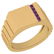 Certified 0.05 Ctw Amethyst 14K Yellow Gold Ring