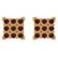 Certified 0.63 Ctw Garnet 14K Yellow Gold Stud Earrings
