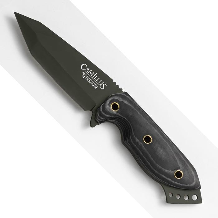 Camillus 7.75in. Fixed Blade Knife ? Micarta Handle: Camillus 7.75in. Fixed Blade Knife ? Micarta Handle **|**|** 7.75in. Carbonitride Titanium TM Fixed Blade Knife with Micarta Handle and Nylon Sheath #TLJ64694