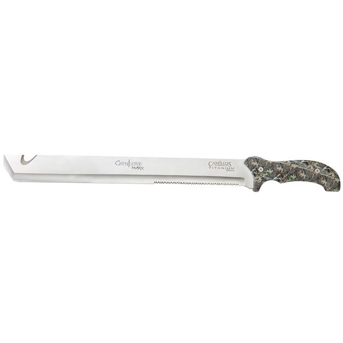 Camillus Carnivore Maxx ? 23in. Machette: Camillus Carnivore Maxx ? 23in. Machette **|**|** 23in. Titanium Bonded Carnivore Machete with Ballisitc Nylon Sheath #TLJ64704