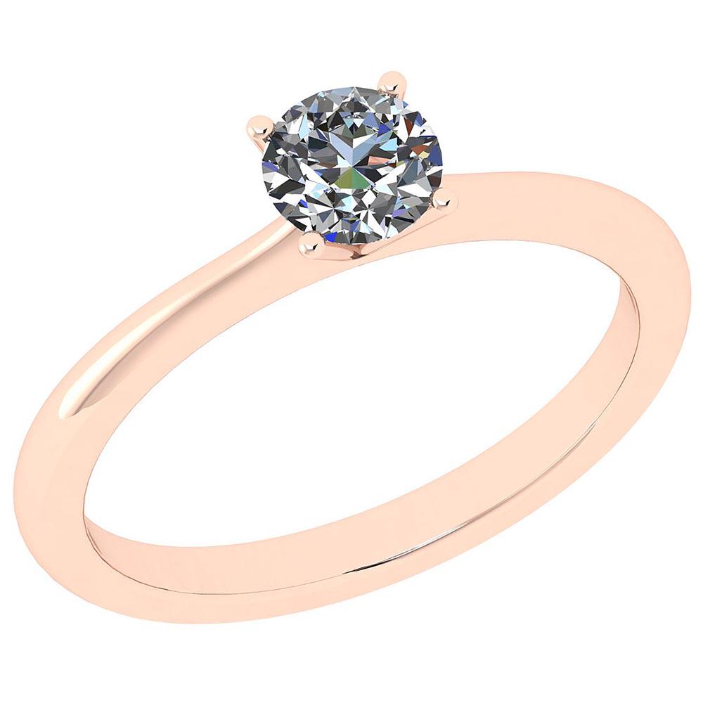 Certified Round 1.01 CTW J/VS2 Diamond Solitaire Ring I: Certified Round 1.01 CTW J/VS2 Diamond Solitaire Ring In 14K Rose Gold **|**|** Certified Round 1.01 CTW J/VS2 Diamond Solitaire Ring In 14K Rose Gold #TLJ69381