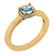Certified 0.60 Ctw Blue Topaz And Diamond I1/I2 14K Gol