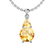 Certified 1.14 Ctw Citrine And Diamond I1/I2 14K Gold N