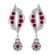 Certified 0.61 CTW Ruby And Diamond I1/I2 14K Gold Stud