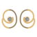 Certified 1.38 Ctw Diamond I1/I2 14K Yellow Gold Stud E