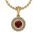 Certified 1.05 CTW Garnet And Diamond I1/I2 14K Gold Ne