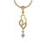 Certified 0.57 Ctw Blue Topaz And Diamond I1/I2 14K Gol