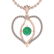 Certified 0.71 Ctw Emerald And Diamond VS/SI1 14K Gold