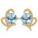 Certified 1.68 Ctw Blue Topaz 14K Yellow Gold Stud Earr