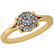Certified 0.37 Ctw Diamond SI1/SI2 14K Yellow Gold Enga