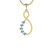 Certified 0.50 Ctw Blue Topaz 14K Gold Pendant Necklace