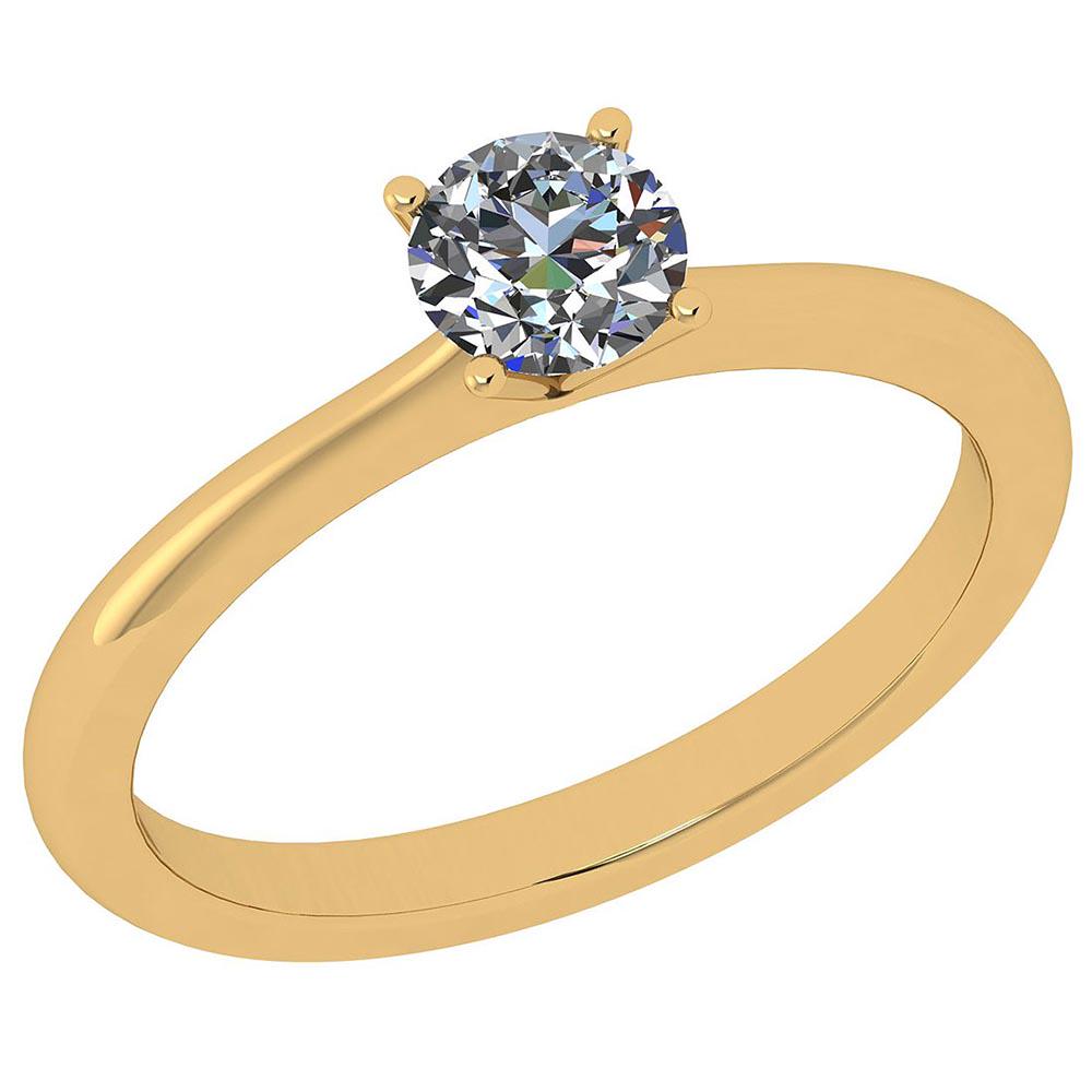 Certified Round 0.5 CTW G/I1 Diamond Solitaire Ring In: Certified Round 0.5 CTW G/I1 Diamond Solitaire Ring In 14K Yellow Gold **|**|** Certified Round 0.5 CTW G/I1 Diamond Solitaire Ring In 14K Yellow Gold #TLJ67773