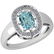 Certified 0.89 Ctw Blue Topaz And Diamond I1/I2 14K Gol