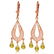 3.75 Carat 14K Solid Rose Gold Chandelier Earrings Natu