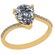Certified 0.85 Ctw Diamond I2/I3 10k Yellow Gold Annive