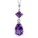 2 Carat 14K Solid White Gold Continuous Line Amethyst N