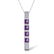 0.35 Carat 14K Solid White Gold Necklace Bar Natural Pu