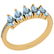Certified 1.80 Ctw Blue Topaz And Diamond VS/SI1 14K Ye