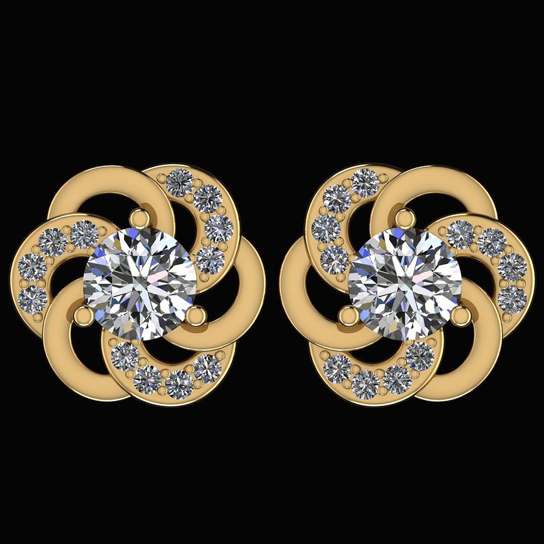 Certified 0.64 Ctw Diamond I2/I3 10k Yellow Gold Stud E: Certified 0.64 Ctw Diamond I2/I3 10k Yellow Gold Stud Earrings **|**|** Diamond Stone Approx Weight: 0.50 Ctw (2 pcs Round) Center Stone Color: J-K Center Stone Clarity: I2/I3 Center Stone Setting: Pr