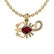 Certified 0.55 Ctw Garnet And Diamond I1/I2 10K Yellow
