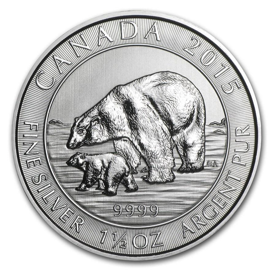 2015 Canadian Silver $8 Polar Bear 1.5 Ounces: 2015 Canadian Silver $8 Polar Bear 1.5 Ounces **|**|** 2015 Canadian Silver $8 Polar Bear 1.5 Ounces #TLJ87170