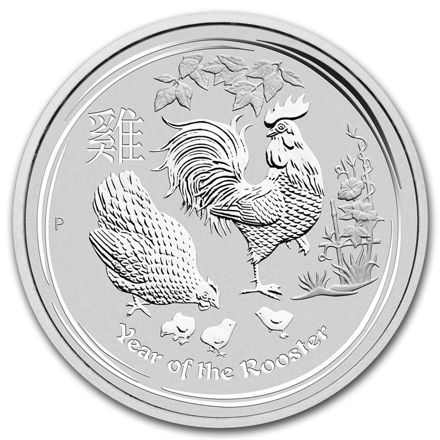 2017 Australia 10 oz Silver Lunar Rooster: 2017 Australia 10 oz Silver Lunar Rooster **|**|** 2017 Australia 10 oz Silver Lunar Rooster #TLJ87161