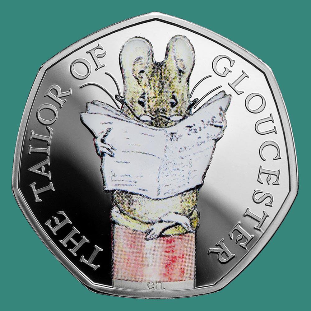 2018 GB Silver 50p Beatrix Potter Proof (Tailor of Glou: 2018 GB Silver 50p Beatrix Potter Proof (Tailor of Gloucester) **|**|** 2018 GB Silver 50p Beatrix Potter Proof (Tailor of Gloucester) #TLJ15495