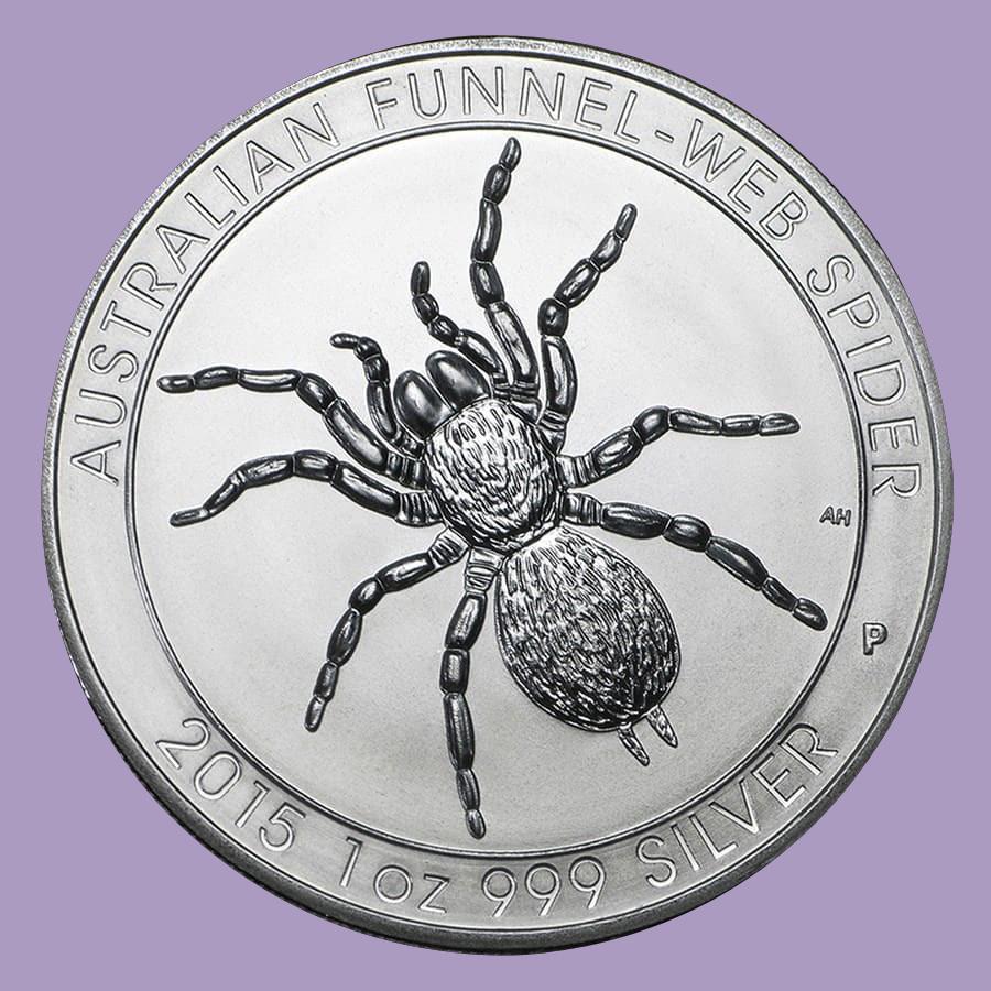 2015 Australia 1 oz Silver Funnel-Web Spider BU: 2015 Australia 1 oz Silver Funnel-Web Spider BU **|**|** 2015 Australia 1 oz Silver Funnel-Web Spider BU #TLJ91755