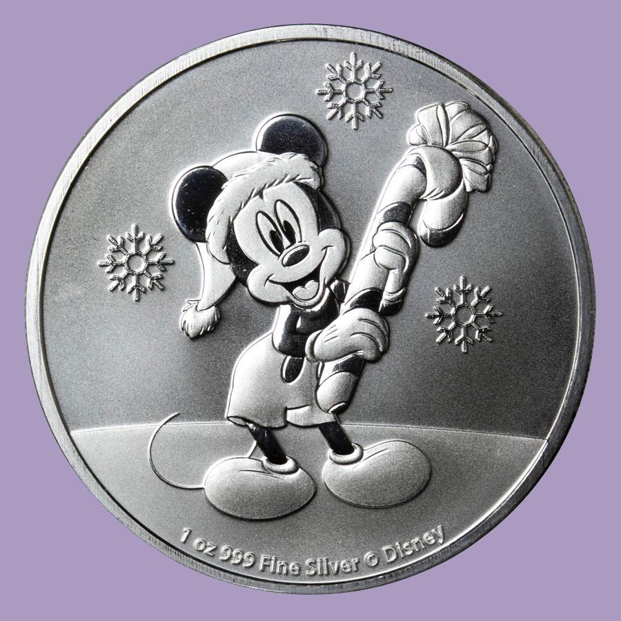2020 Niue 1 oz Silver $2 Disney Mickey Mouse Christmas: 2020 Niue 1 oz Silver $2 Disney Mickey Mouse Christmas BU **|**|** 2020 Niue 1 oz Silver $2 Disney Mickey Mouse Christmas BU #TLJ99754
