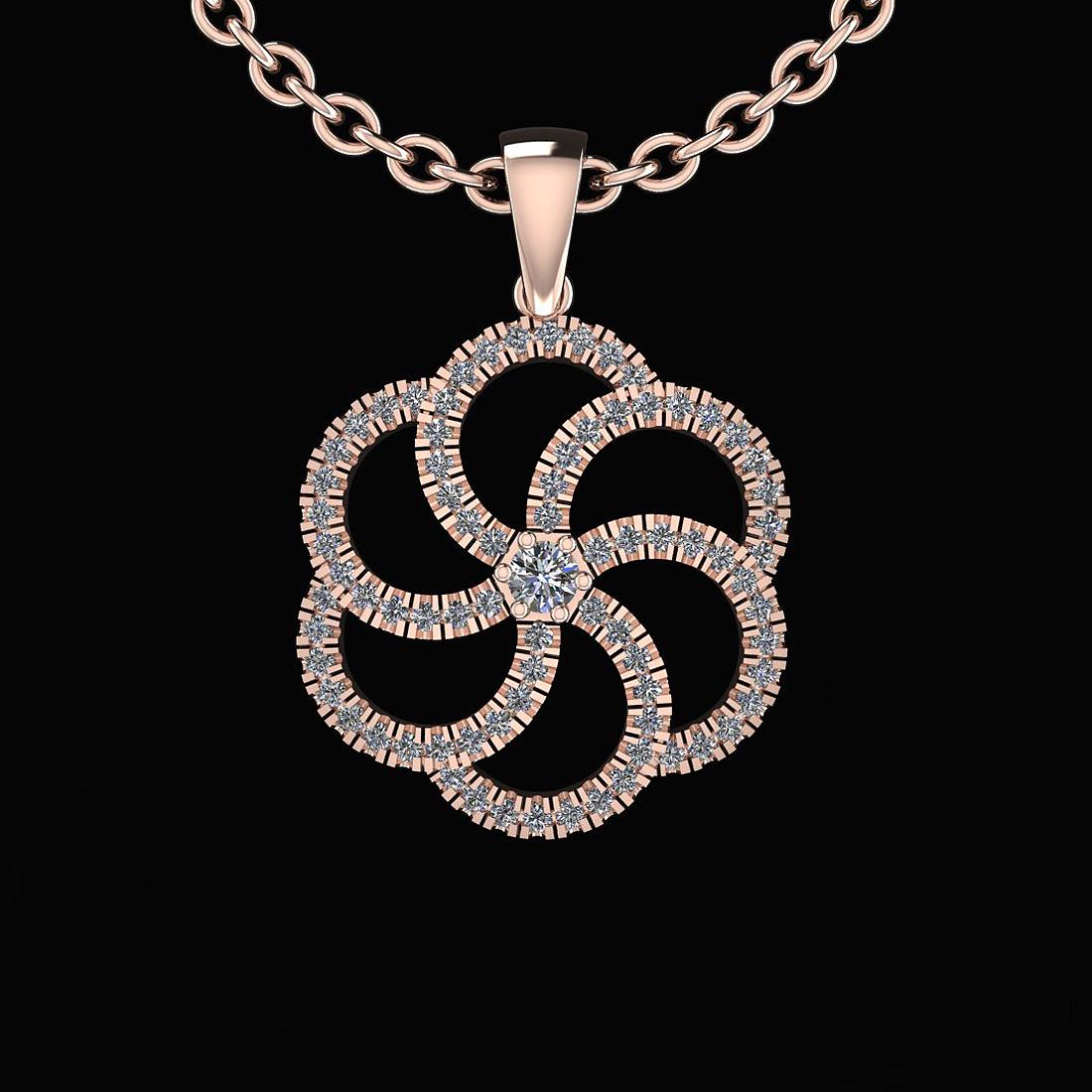Certified 0.95 Ctw Diamond SI2/I1 14K Rose Gold Pendant: Certified 0.95 Ctw Diamond SI2/I1 14K Rose Gold Pendant Necklace **|**|** Diamond Stone Approx Weight: 0.95 Ctw (Round Cut) Center Stone Color: J-K Center Stone Setting: Prong Center Stone Clarity: SI