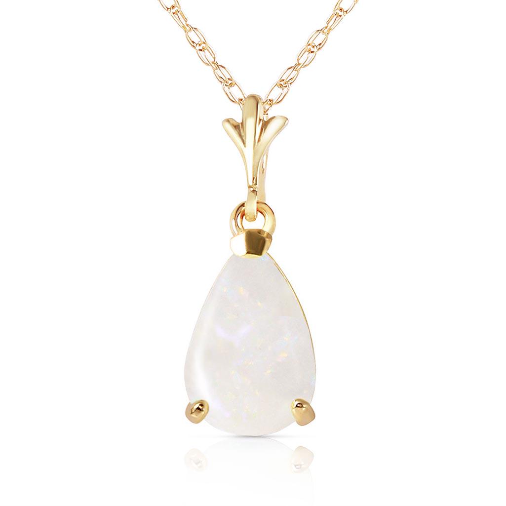 0.77 Carat 14K Solid Gold Necklace Natural Opal: 0.77 Carat 14K Solid Gold Necklace Natural Opal **|**|** Opal; Metal Color:Yellow Gold; Condition: New With Tags; TWC: 0.77 ;Metal: 14 K. Solid Yellow Gold ;Stone: Natural; Width: 0.24in (6.1mm); Heig