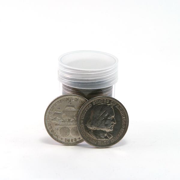 US Commemorative Columbian Exposition Half Dollar 1892-: US Commemorative Columbian Exposition Half Dollar 1892-1893 VG-XF Roll (20pcs.) -- US Commemorative Columbian Exposition Half Dollar 1892-1893 VG-XF Roll (20pcs.) #TLJ21244