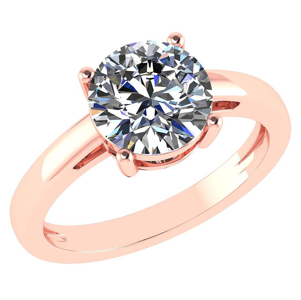 Certified 1.14 CTW E/VS1 Round Diamond Solitaire Ring 1: Certified 1.14 CTW E/VS1 Round Diamond Solitaire Ring 14K Rose Gold -- Certified 1.14 CTW E/VS1 Round Diamond Solitaire Ring 14K Rose Gold #TLJ61363