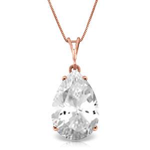 5 Carat 14K Solid Rose Gold Necklace Natural White Topa: 5 Carat 14K Solid Rose Gold Necklace Natural White Topaz -- White Topaz; Metal Color:Rose Gold; Condition: New With Tags; TWC: 5 ;Metal: 14 K. Solid Rose Gold ;Stone: Natural; Width: 0.36in (9.1mm); H