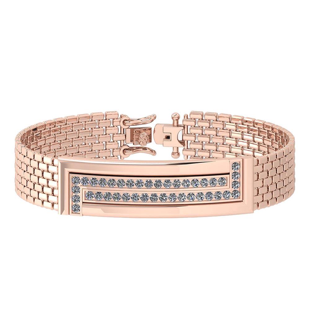 Certified 0.80 Ctw Diamond VS/SI1 14K Rose Gold Mens Br: Certified 0.80 Ctw Diamond VS/SI1 14K Rose Gold Mens Bracelet -- Diamond Stone Approx Weight: 0.80 Ctw (40 Pcs Round) Center Stone Color: G-H Center Stone Clarity: VS/SI1 Center Stone Setting: Prong M