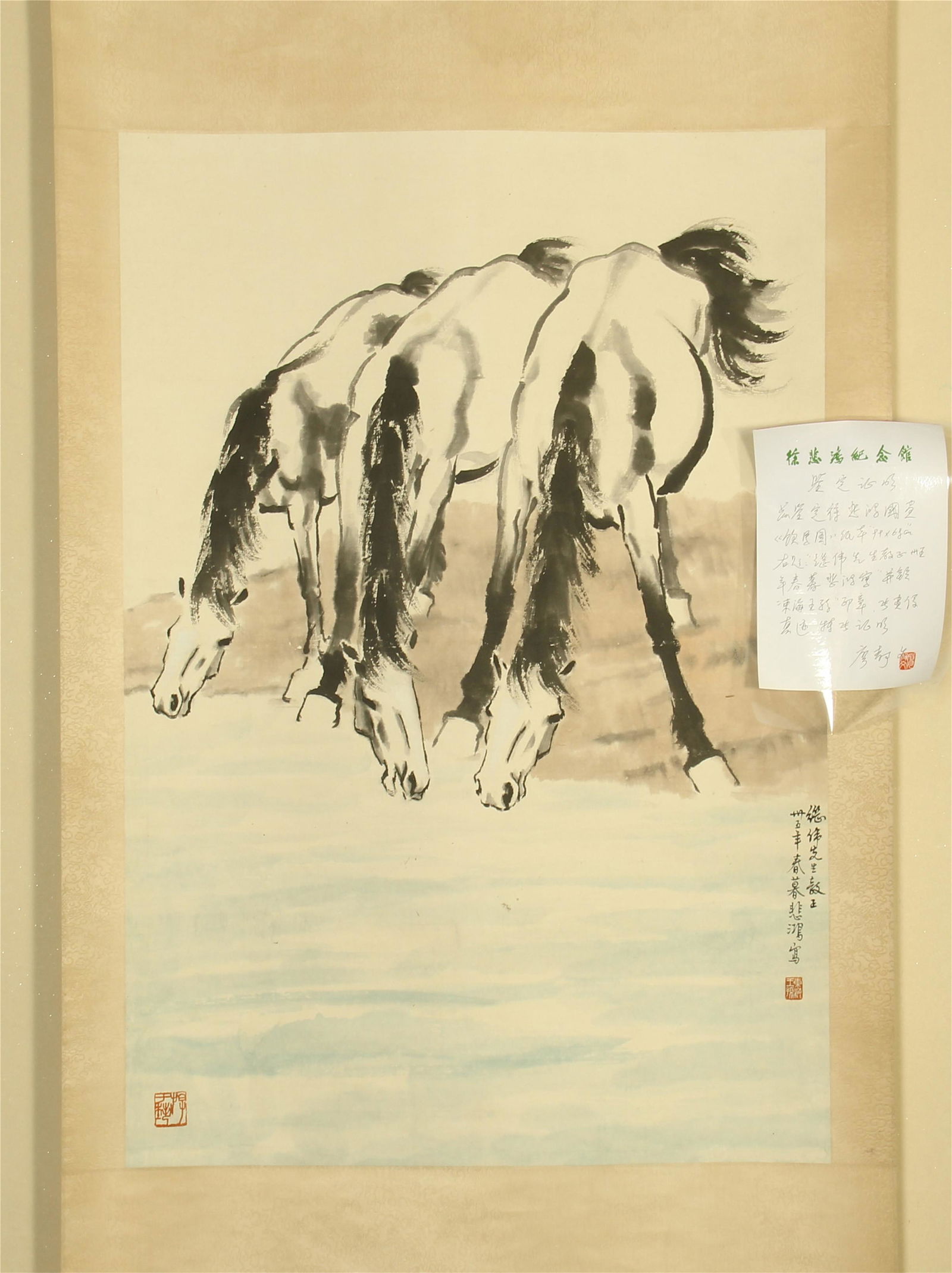 A CHINESE HANGING SCROLL OF HORSE BY XU BEIHONG (1 of 7)