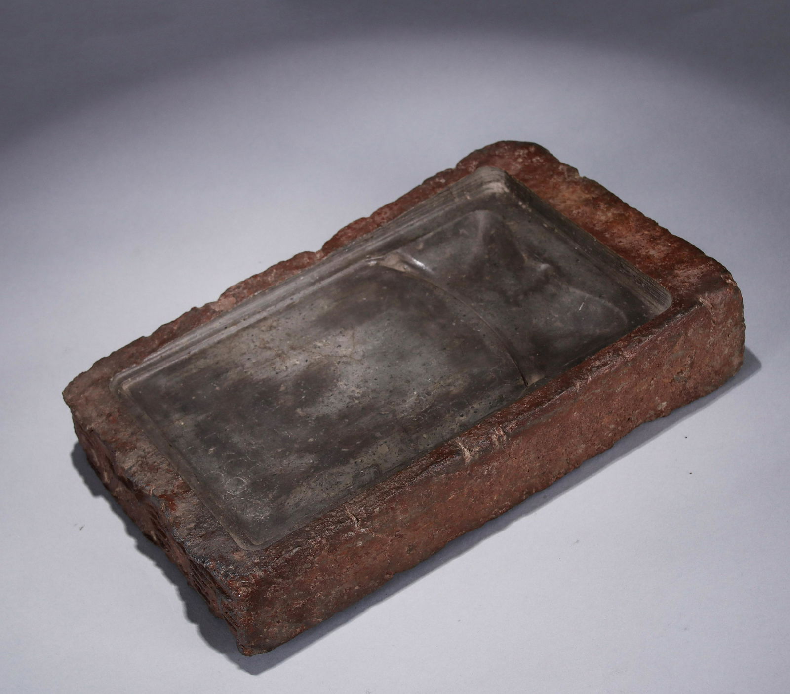 CHINESE ANTIQUE BRICK SCHOLAR INKSTONE (1 of 7)
