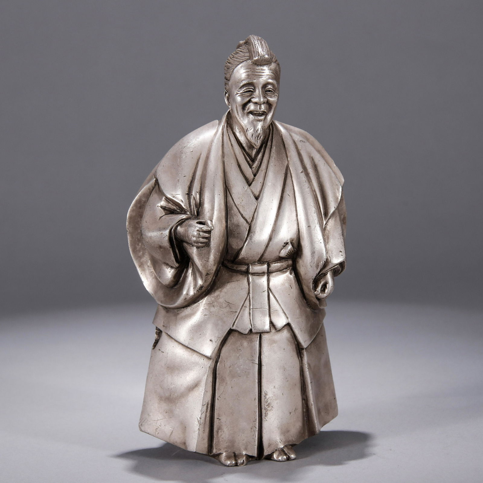 CHINESE SILVER STANDING FIGURE (1 of 7)