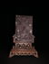 CHINESE DUAN STONE PLAQUE BOXWOOD TABLE SCREEN