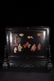CHINESE SOAPSTONE INLAID ROSEWOOD TABLE SCREEN